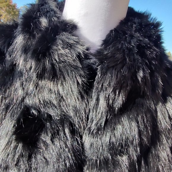 Sometset Furs Jackets & Coats Black Rabbit Fur Coat By Somerset